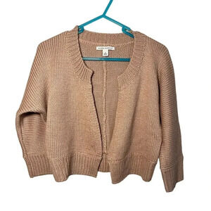 Banana Republic Open Front 3/4 Sleeve Wool Blend Pink Cardigan Women's Size S